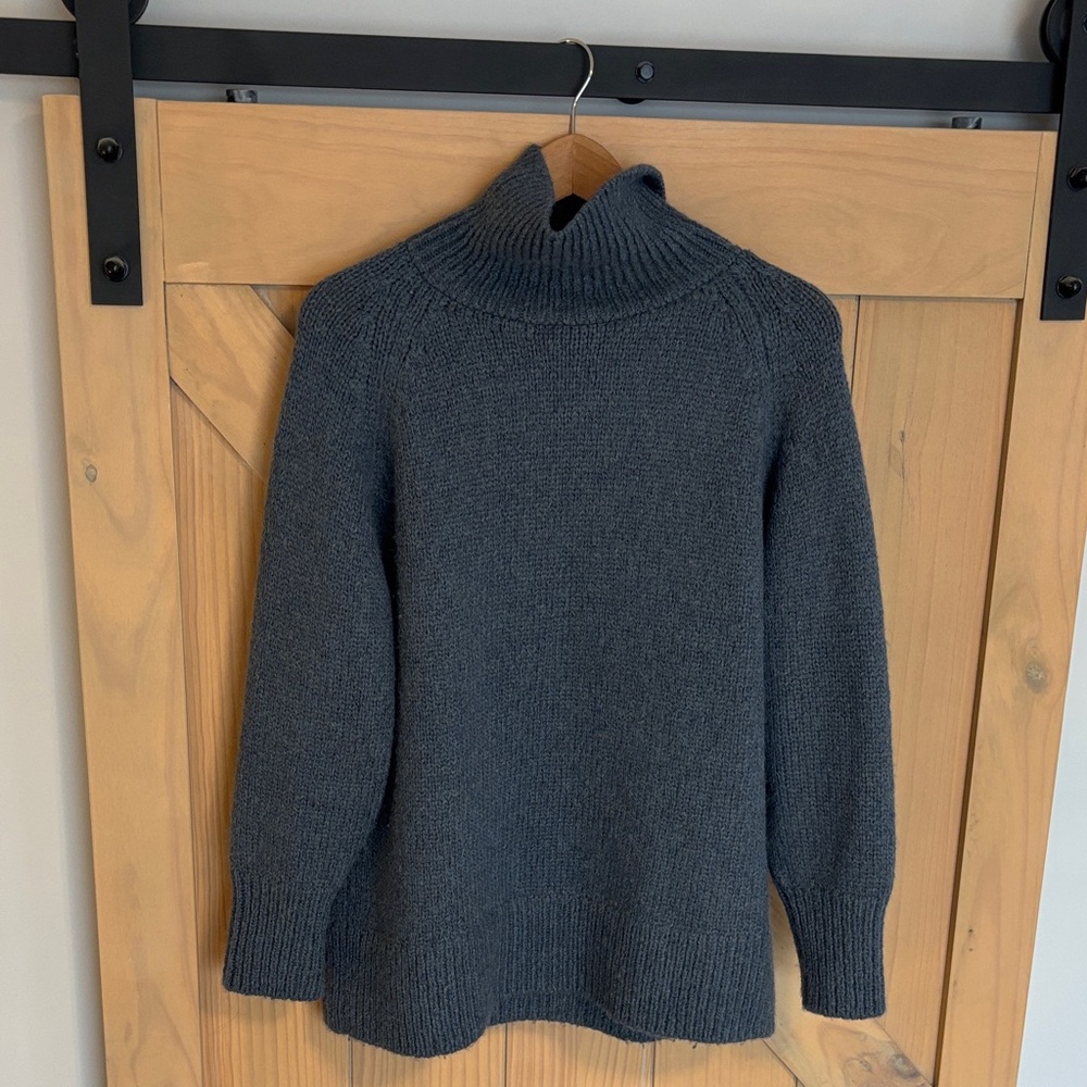 Aritzia - the Group Babaton Charcoal/ blue Turtleneck Sweater